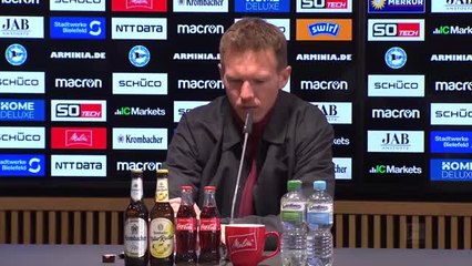 30e j. - Nagelsmann pas satisfait par le contenu du match contre Bielefeld
