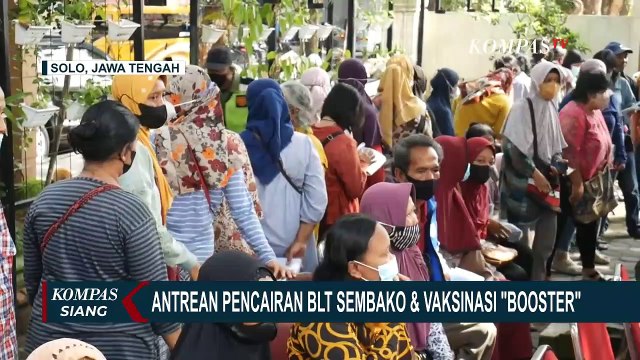 Sembari Tunggu Antrean Pencairan BLT Minyak Goreng, Warga Solo Dapatkan Vaksinasi Booster