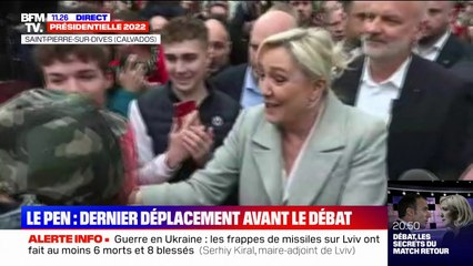Marine Le Pen à Caen pour son dernier déplacement avant le débat