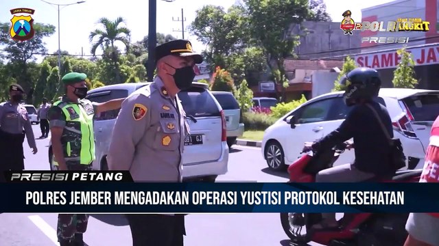 Polres Jember Gelar Operasi Yustisi Dalam Rangka Penegakan Protokol Kesehatan Di Wilayah Kabupaten Jember
