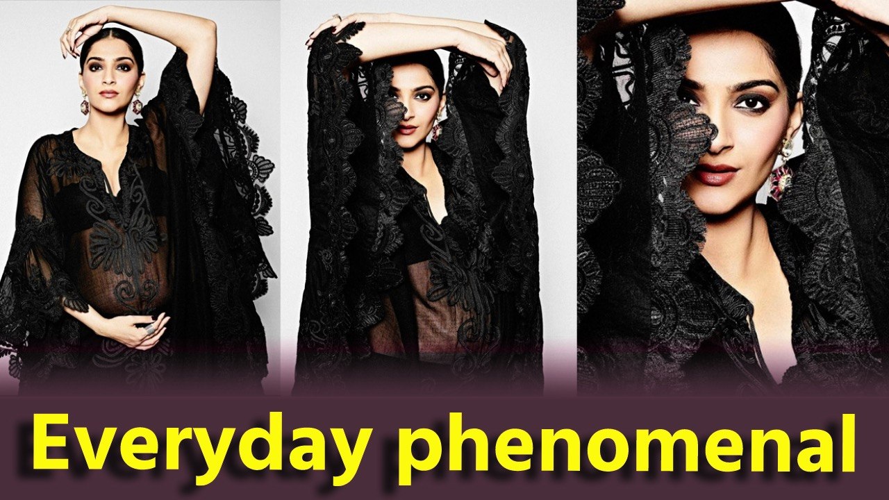 Mom to be Sonam Kapoor flaunts baby bump in new photoshoot