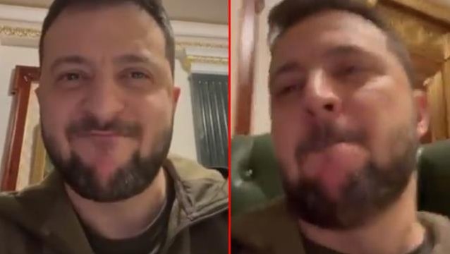 Zelenski sarhoş mu? Paylaştığı video büyük tartışma yaratınca kısa sürede silindi