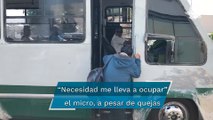“Siento que los microbuses un día me van a matar”: pasajera frecuente de la Ruta 1