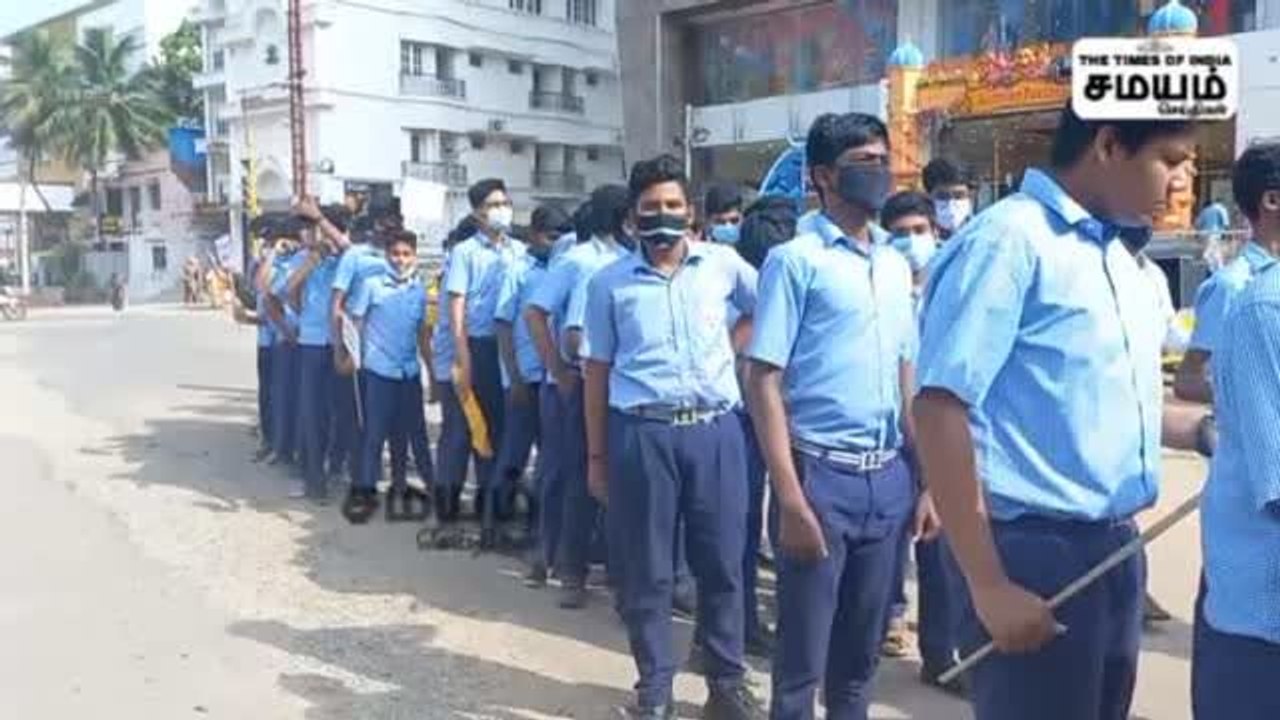 போதை விழிப்புணர்வு; அட்டகாசமாய் விழிப்புணர்வு ஏற்படுத்திய மாணவர்கள்!