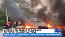 ¡No hay paso! Pobladores de Cofradía se toman carretera por aumento al pasaje