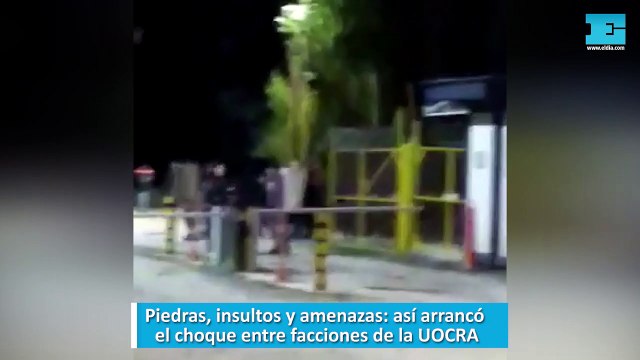 Piedras, insultos y amenazas, así arrancó el choque entre facciones de la UOCRA