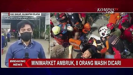 Bangunan Minimarket Berupa Ruko Runtuh, 8 Orang Masih Tertimbun
