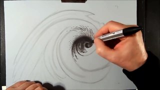 VORTEX IN THE WATER ✅ - Drawing 3D Whirlpool Illusion - By Vamos