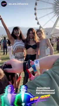 Iris Mittenaere lors du dernier jour du premier week-end de Coachella. Le 17 avril 2022.