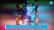 Noche de susto en la República de los Niños dos nenes cayeron de un juego mecánico y se lastimaron