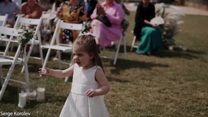 A toddler who was flower girl at her parent's wedding has now lost the ability to walk after being diagnosed with childhood dementia