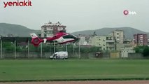 Menenjit hastasının imdadına 112 hava ambulansı yetişti