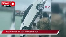 Arnavutköy'de bir gün arayla aynı noktadan bir araç daha denize uçtu