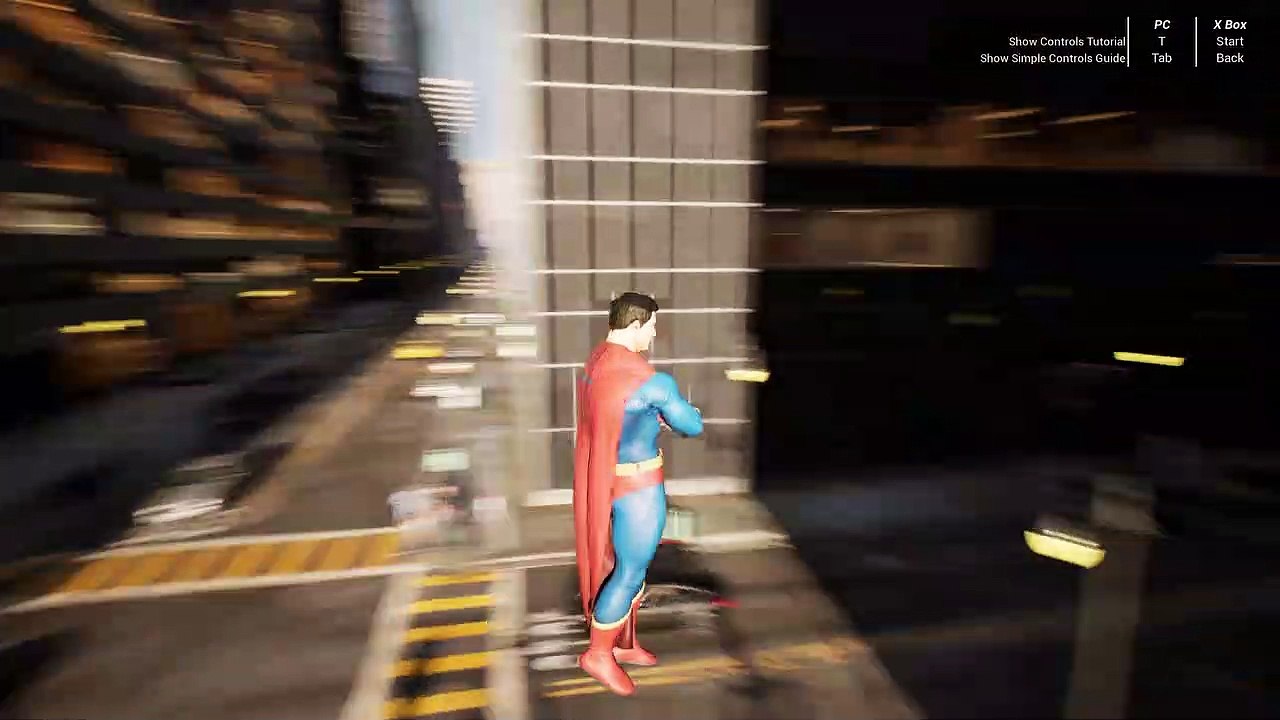 Gameplay de The Matrix Awakens, modeado con Superman