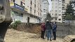 Kadıköy'de bir inşaatın istinat duvarının çökmesi nedeniyle göçük meydana geldi