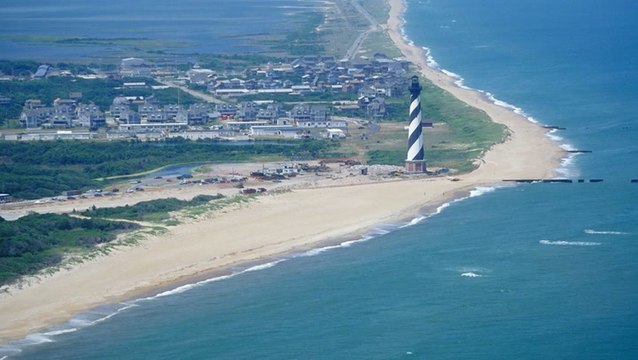 Cape Hatteras Lighthouse now sits farther from coast