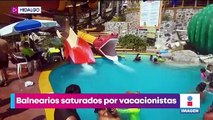 Vacacionistas saturaron balnearios en Hidalgo este fin de semana