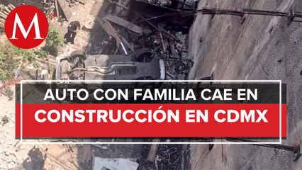 En CdMx, auto cae a zanja en Periférico a la altura de las Águilas; reportan dos muertos
