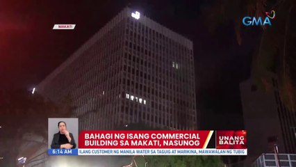 Bahagi ng isang commercial building sa Makati, nasunog | UB