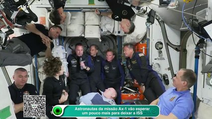 Astronautas da missão Ax-1 vão esperar um pouco mais para deixar a ISS