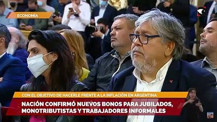 Descargar video: Nación confirmó nuevos bonos para jubilados, monotributistas y trabajadores informales