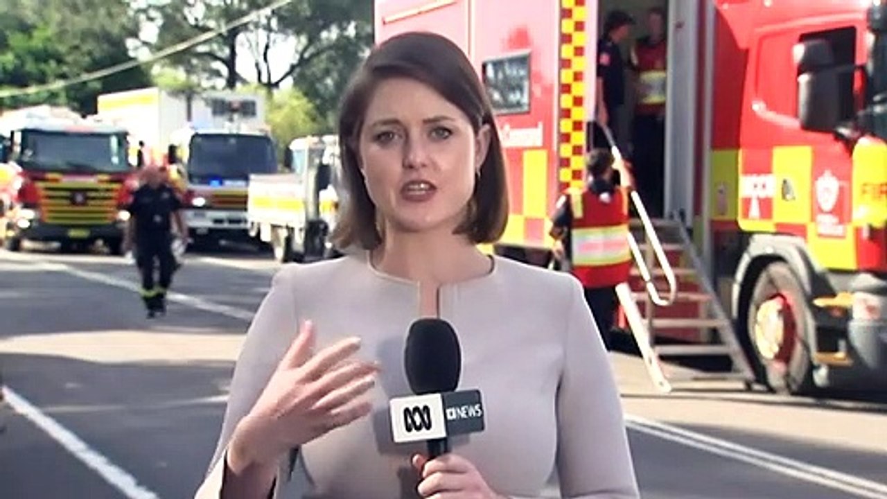 Firefighters working to control blaze at Sydney Chemical warehouse
