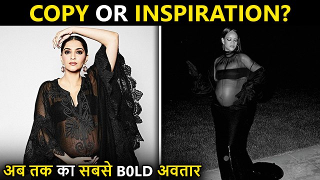 Sonam Kapoor COPIES Hollywood Star Rihanna? Does B0LD Pregnancy Photoshoot In Transparent Dress