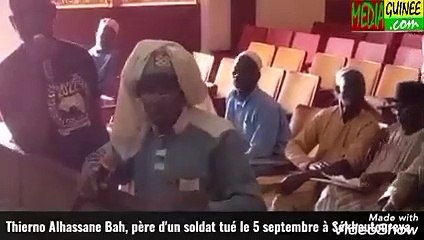 Témoignage pathétique de Thierno Alhassane, père d'Abdourahmane Bah, soldat tué le 5 septembre 2021, à Sékhoutouréya