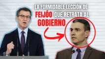 La formidable lección de Feijóo (PP) que retrata al Gobierno de Pedro Sánchez (PSOE)