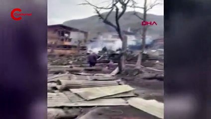 Artvin'de 6 ev yandı; 1 ölü, 1 kayıp