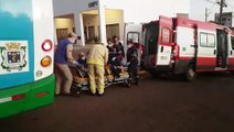 Mulher fica ferida ao cair no interior de ônibus do transporte coletivo no Bairro Cancelli