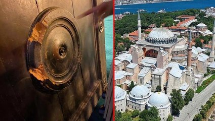 Ayasofya'nın 1400 yıllık tarihi kapısı İmparatorluk Kapısı tahrip edildi!