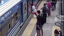 نجت من الموت بأعجوبة.. امرأة تفقد توازنها وتسقط أسفل قطار متحرك بالأرجنتين