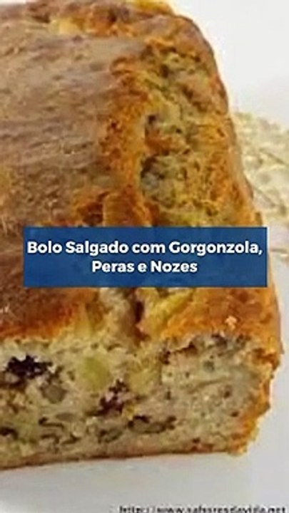 Bolo Salgado com Gorgonzola, Peras e Nozes #Shorts