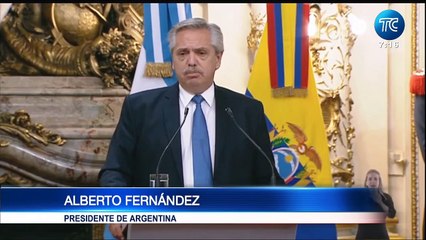 Presidente Guillermo Lasso se reunió con su homólogo de argentino Alberto Fernández