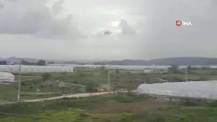 Antalya'da hortum seraları böyle vurdu