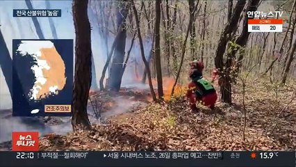 건조한 날씨 속 돌풍까지…강원영동 또 산불 비상