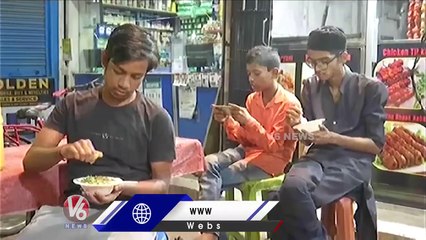 Hyderabad Boy Promotes His Father's Haleem Stall | V6 News