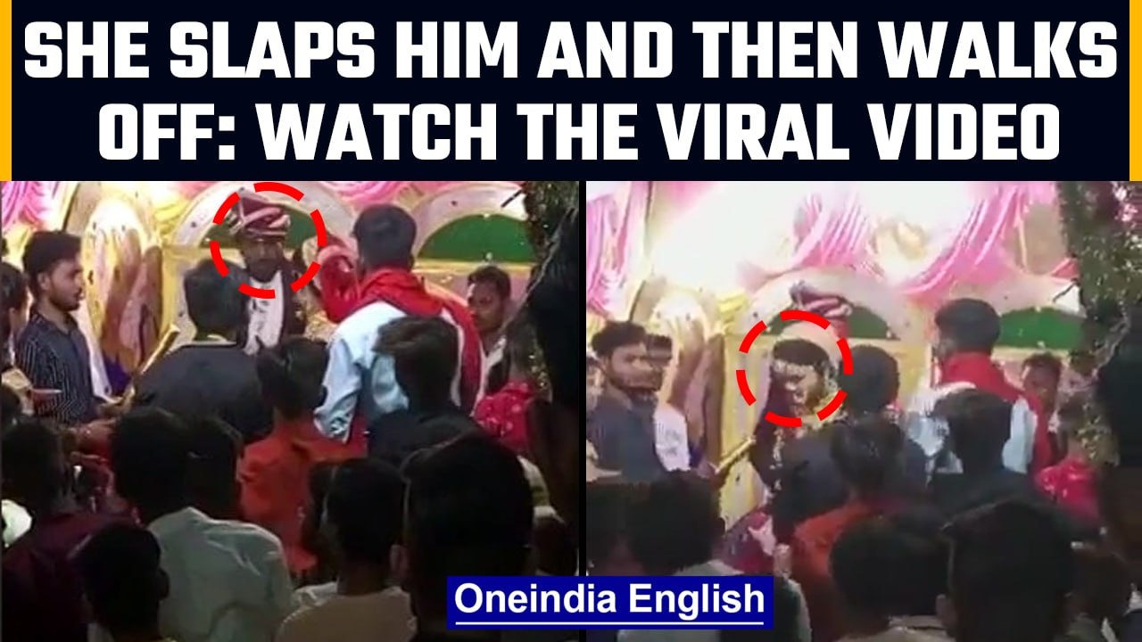 Bride slaps her groom on the stage and walks off, Watch Viral Video |Oneindia News