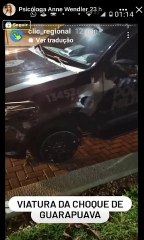 Celular salva vida de policial que foi alvo de disparo de fuzil em Guarapuava