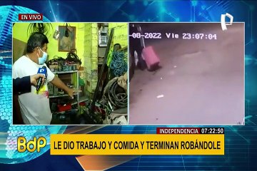 Independencia: hombre da trabajo, comida y lugar para vivir a joven pero este termina robándole