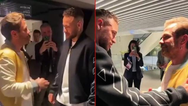 40 yıllık dost gibi poz verdiler! Beren Saat ile Kenan Doğulu, Neymar ile buluştu