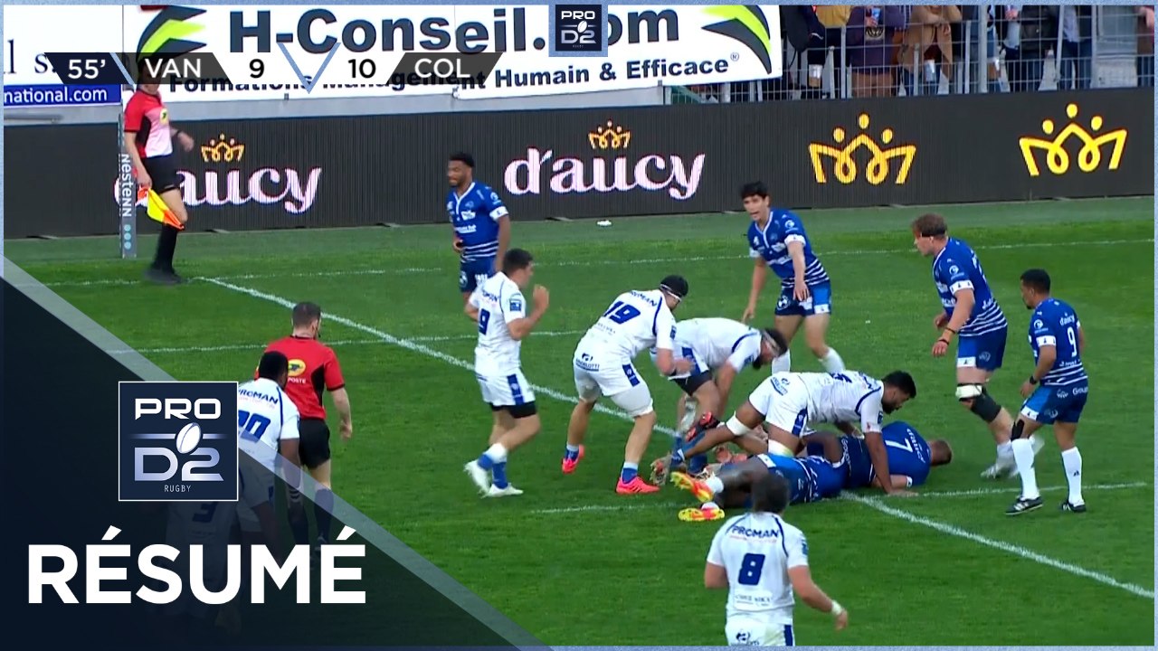 PRO D2 - Résumé RC Vannes-Colomiers Rugby: 19-24 - J27 - Saison 2021/2022