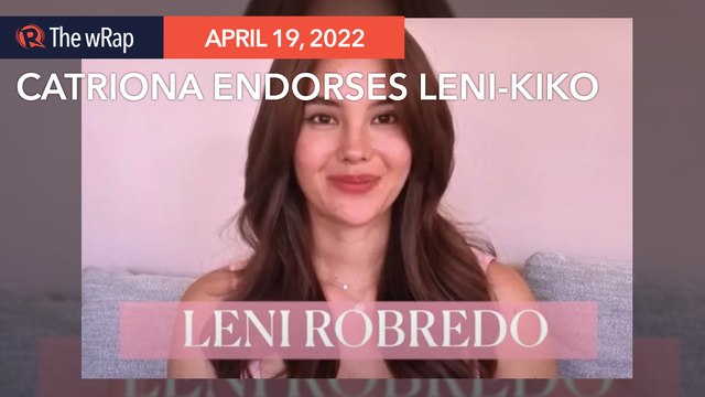 Miss Universe 2018 Catriona Gray endorses Leni Robredo for president