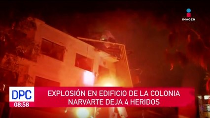 Explosión en edificio de la colonia Narvarte deja 4 heridos