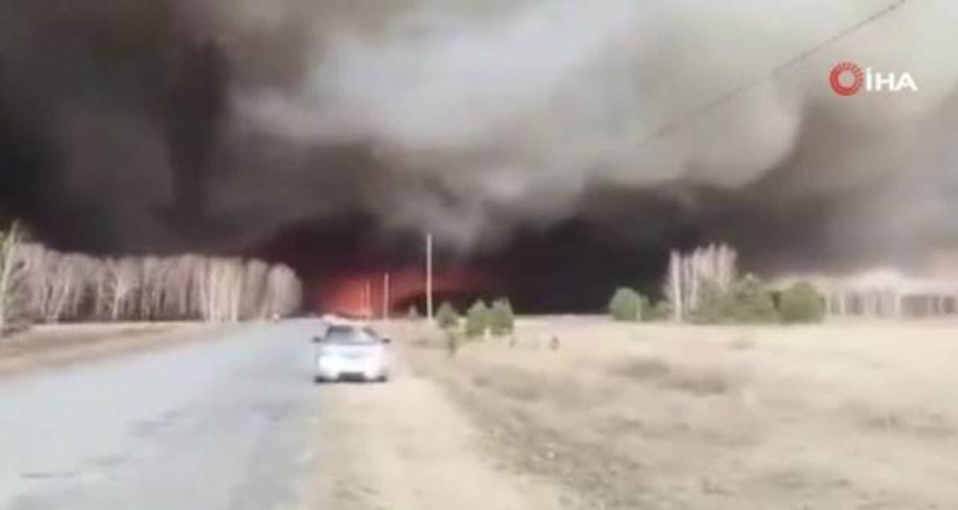 Sibirya'da orman yangını