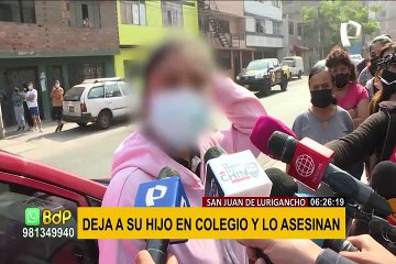 SJL: sicario mata a hombre que minutos antes había dejado a su menor hijo en el colegio