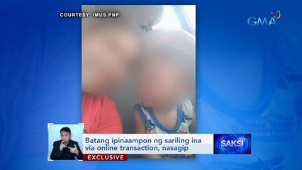 Batang ipinaampon ng sariling ina via online transaction, nasagip | Saksi
