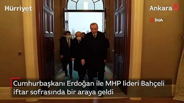 Cumhurbaşkanı Erdoğan ile MHP lideri Bahçeli iftar sofrasında bir araya geldi