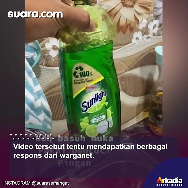 Kocak, Aksi Pria Cuci Muka di Wastafel Pakai Sabun Cuci Piring, Warganet: Auto Kinclong